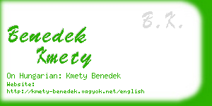 benedek kmety business card